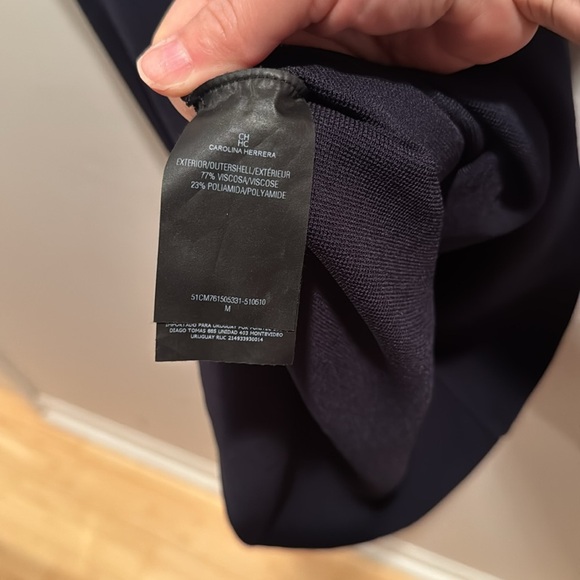 CH Carolina Herrera Navy Short Sleeve Dress Medium - Picture 5 of 5